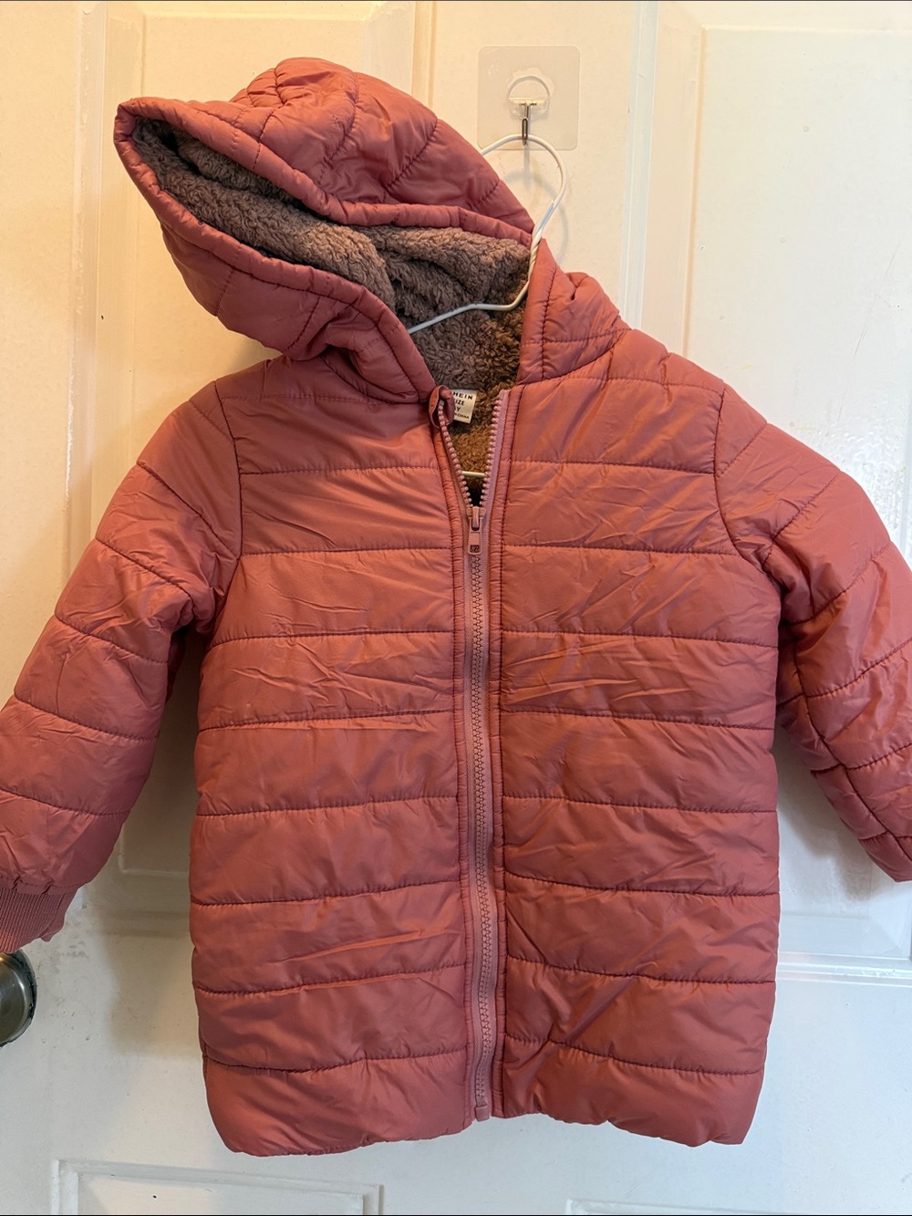 Girls Winter Quilted SHEIN Hooded Puffer Jacket Size 5Y